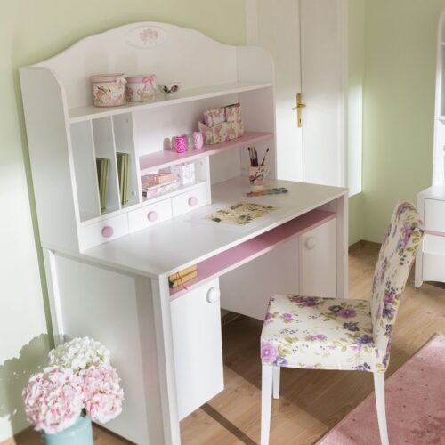 Elegant Study Table Design with Floral Chair