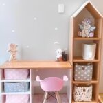 Charming Kids Study Table with House Bookshelf