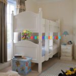 Stylish White Wooden Bunk Bed