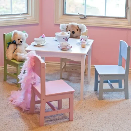 nursery table set with 4 chairs