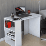 Study Table with Side Storage Rack