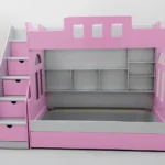 Sunlit Vista Bunk Bed with Storage Stairs