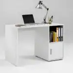 White Study Desk for Kids with Storage