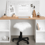 Modern Study Desk with Storage Box