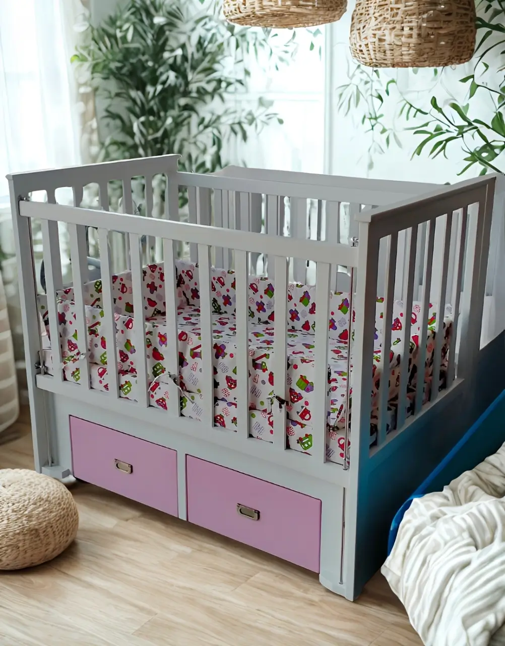 13 baby cot with storage