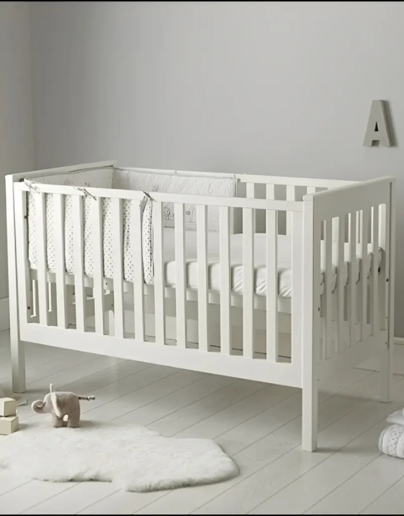 wooden baby crib