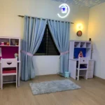 study table with storage boxes